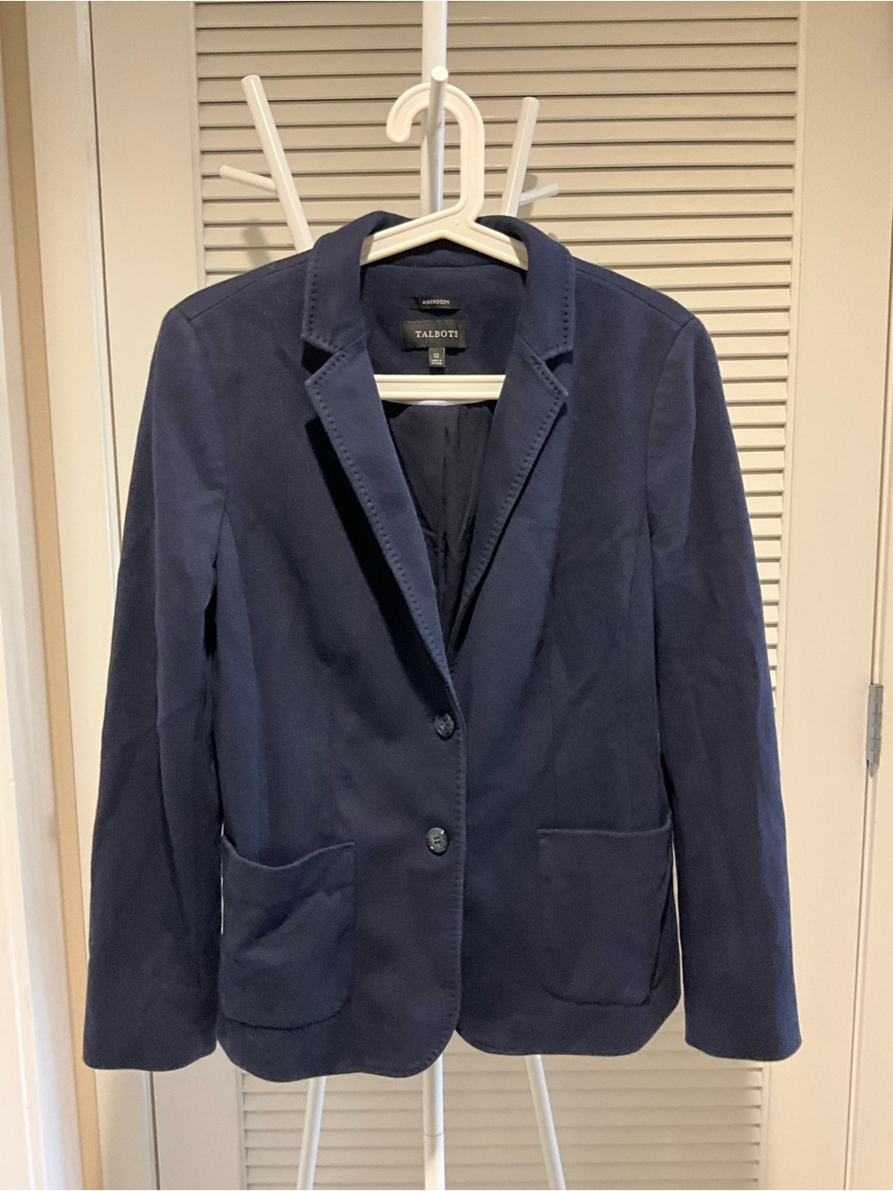 Talbots Cotton blend Women's Navy Blazer Jacket